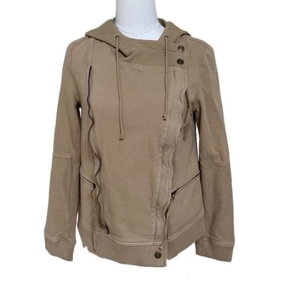 Free People Carmen Moto Top/Jacket in Calm Sand Size Small NWOT - Picture 8 of 15
